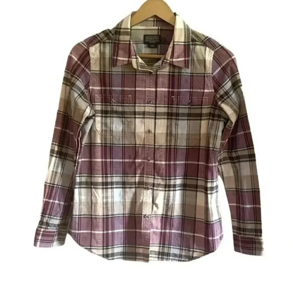 Pendleton Purple Plaid Button Down Shirt
